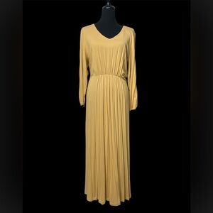 Coldwater Creek Mustard Long Sleeve Dress